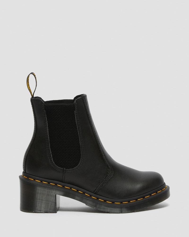 Botas de Tacon Dr Martens Cadence Cuero Tacón Mujer Negros | MX 634EBC